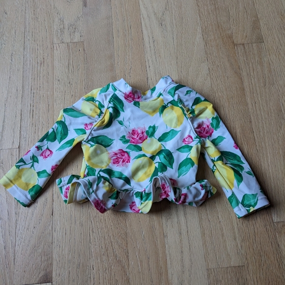 Janie and Jack rash guard lemon print, size 3-6 months - Picture 3 of 3